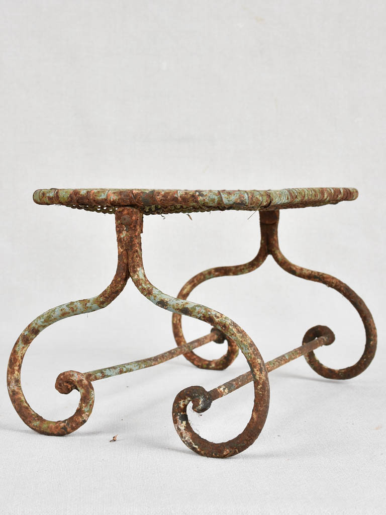 Antique French garden footrest - adjustable