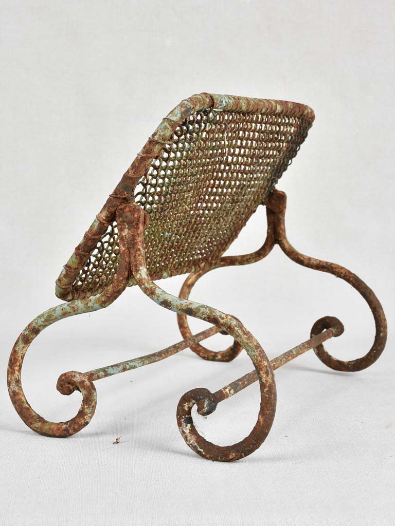 Antique French garden footrest - adjustable