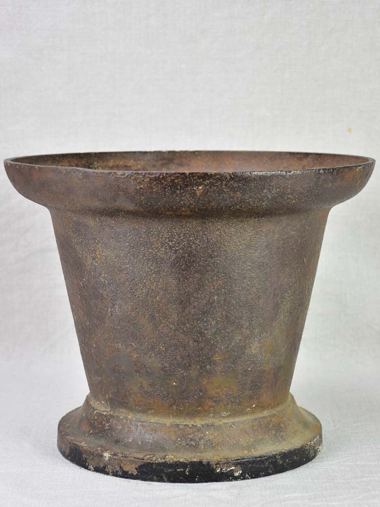 19th century French cast iron pharmacy mortar 11½"