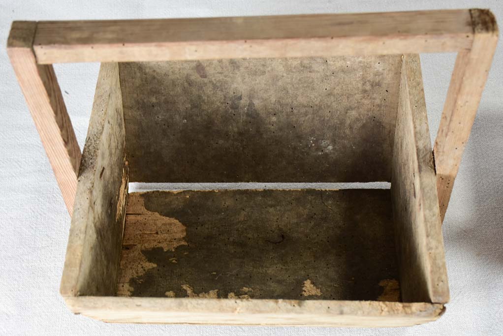 Collection of five French wooden harvest baskets