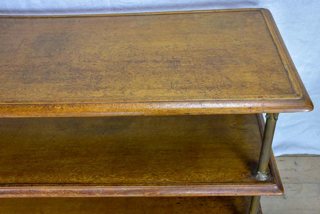 Three tier French display table from a boutique - 1900s 58¼" x 23¾"