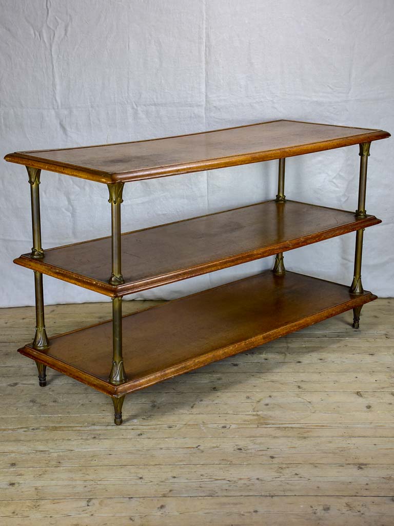 Three tier French display table from a boutique - 1900s 58¼" x 23¾"