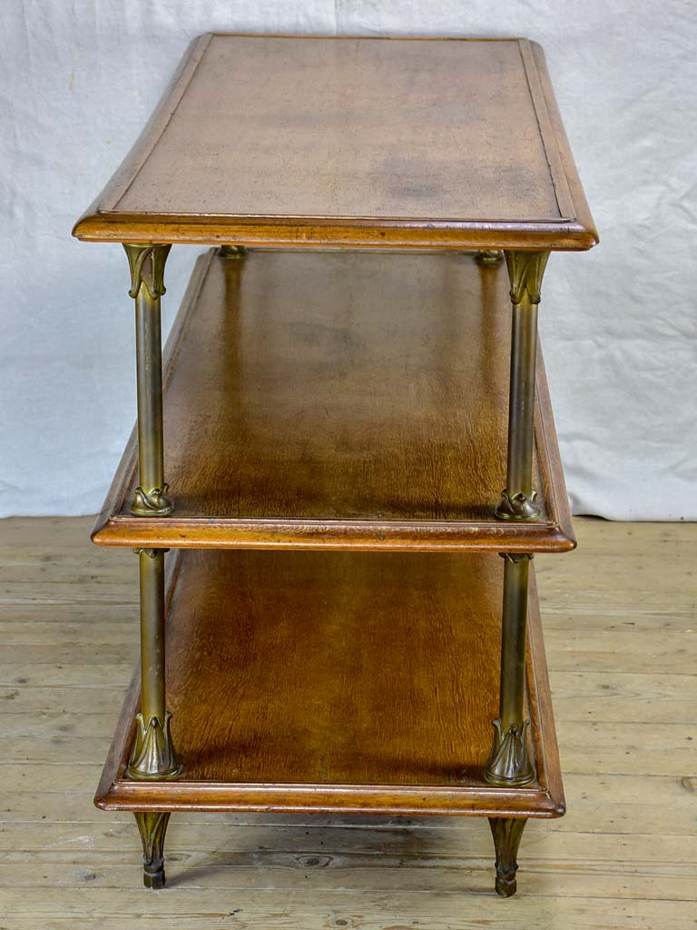 Three tier French display table from a boutique - 1900s 58¼" x 23¾"