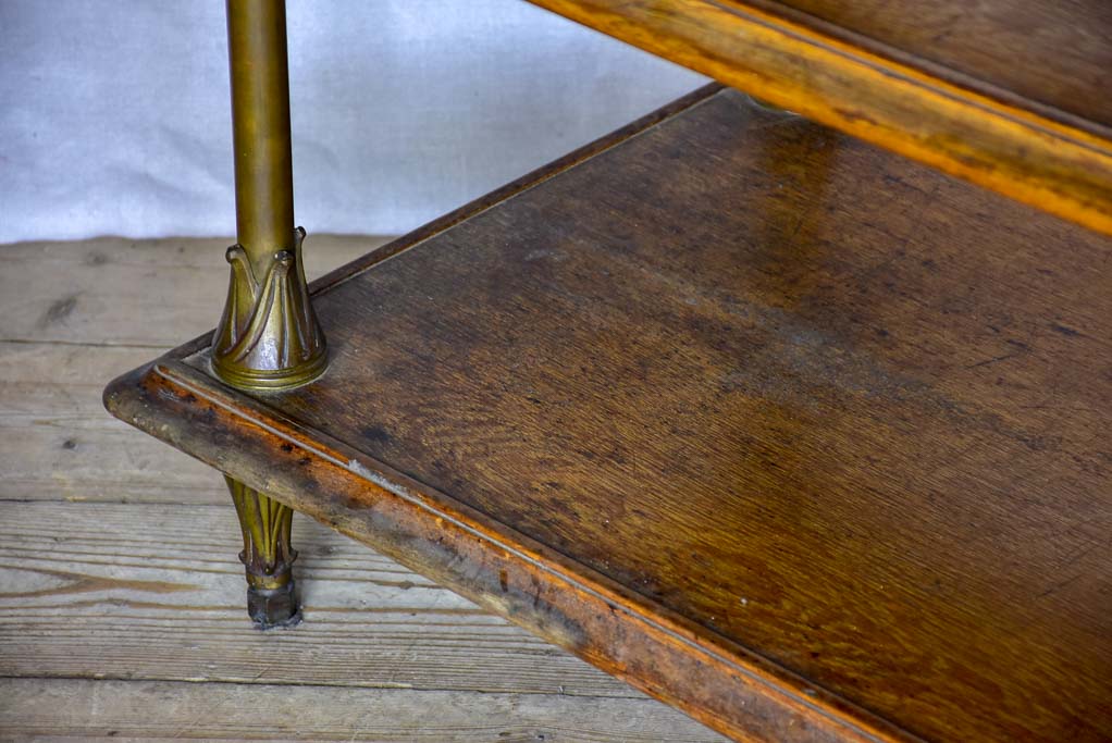 Three tier French display table from a boutique - 1900s 58¼" x 23¾"