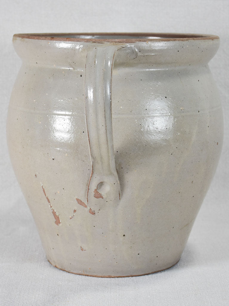 Early-twentieth-century French ceramic pitcher with beige glaze