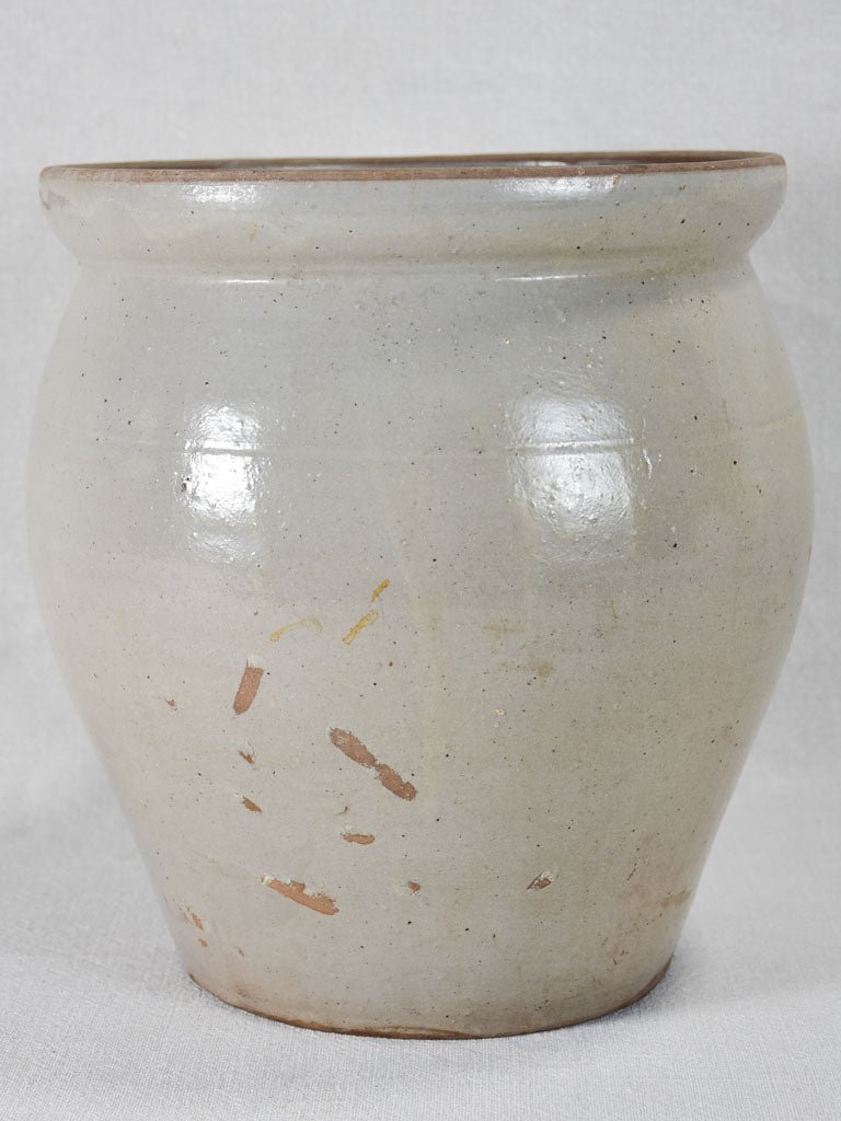 Early-twentieth-century French ceramic pitcher with beige glaze