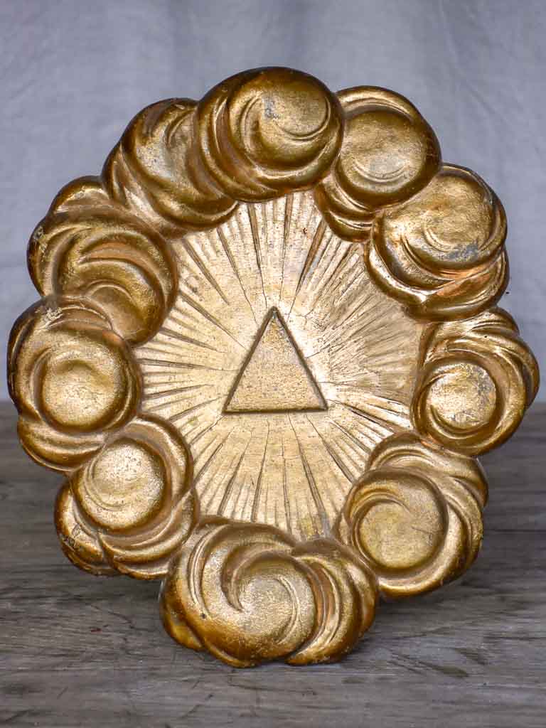 Gilded religious sunburst sculpture