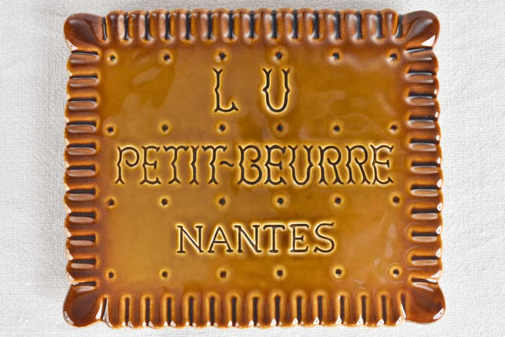 1960s 'Lu Petite beurre' biscuit advertising sign 8¼" x 9¾"