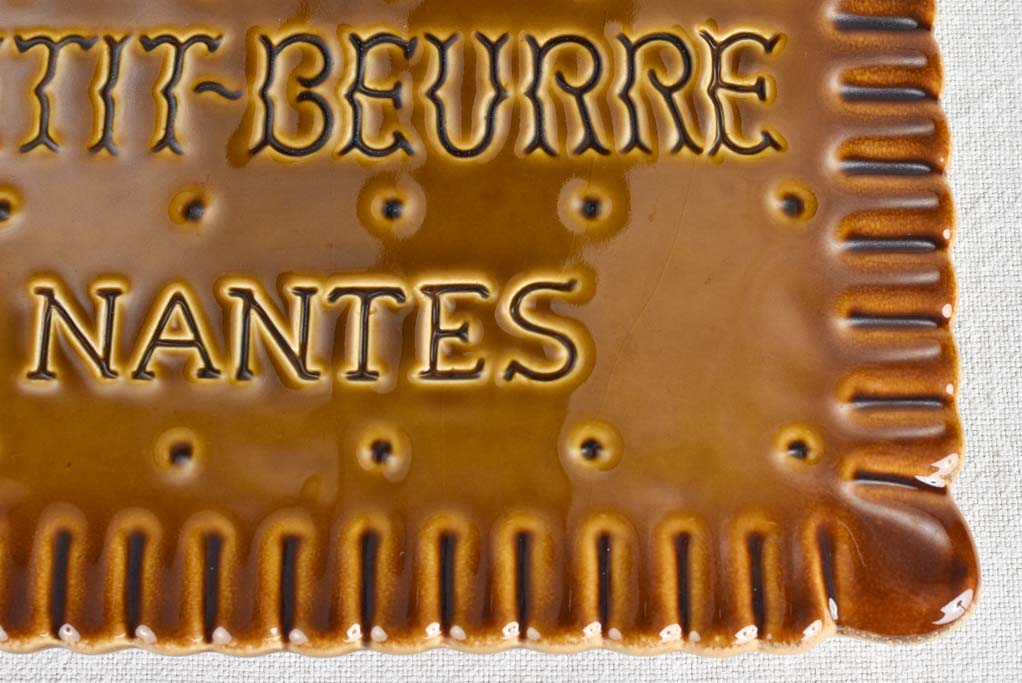 1960s 'Lu Petite beurre' biscuit advertising sign 8¼" x 9¾"