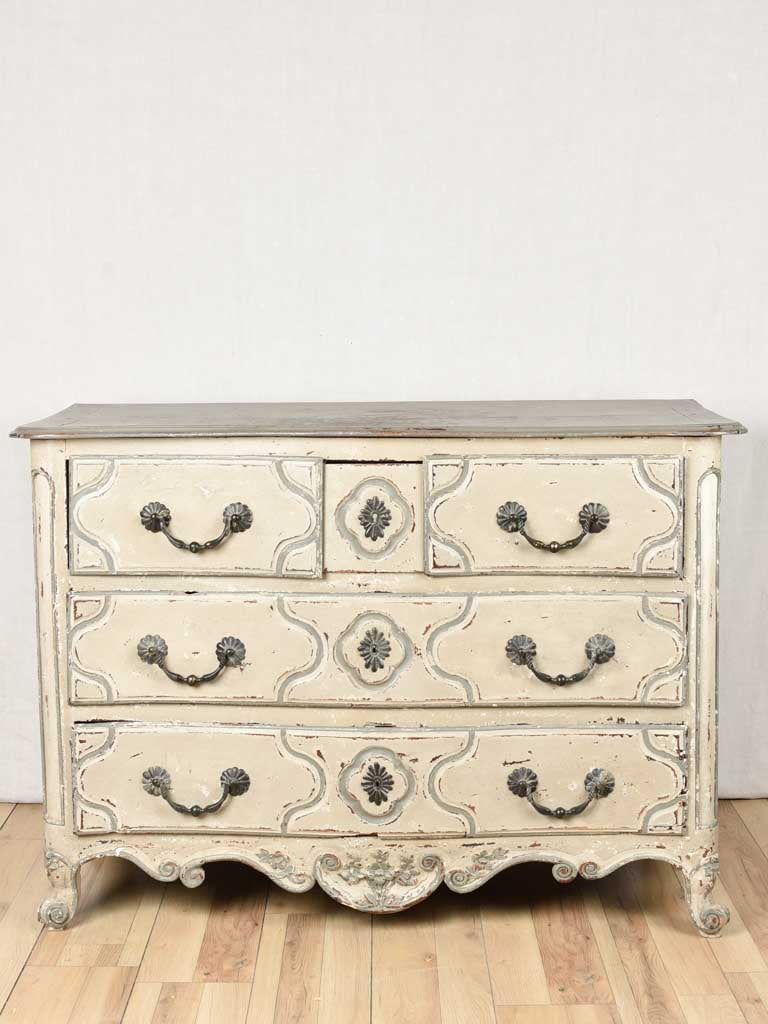 18th century Parisian commode with gray patina 50½"