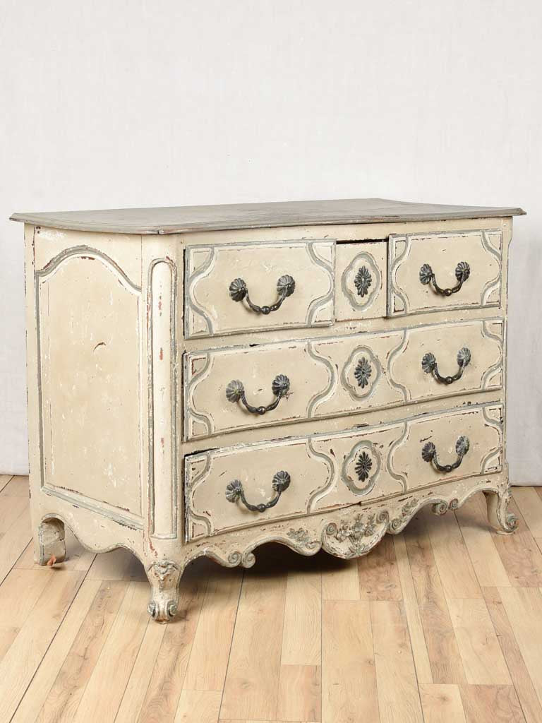 18th century Parisian commode with gray patina 50½"