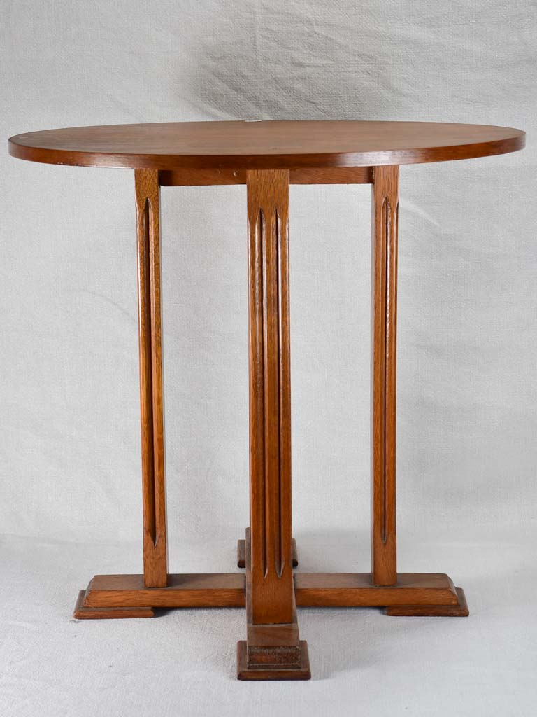 1950s French side table in oak