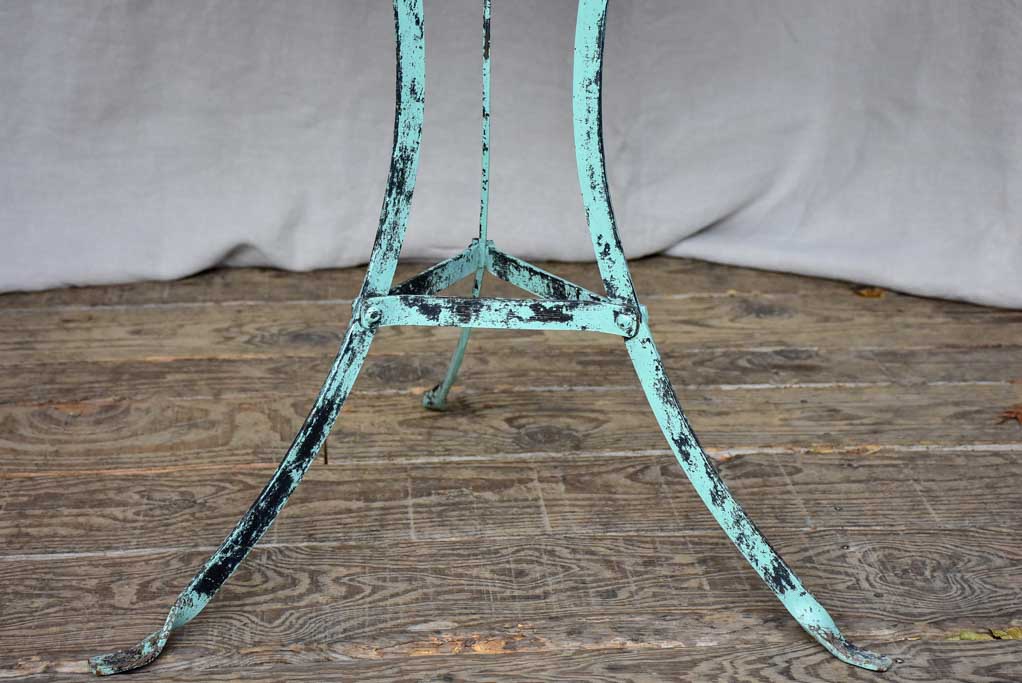 Early 20th Century French garden table with aqua blue patina