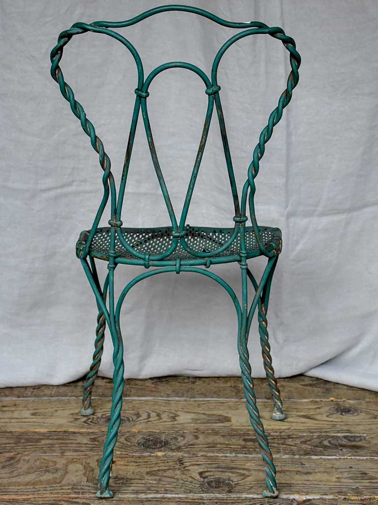 Pair of 19th Century French garden chairs - twisted wrought iron