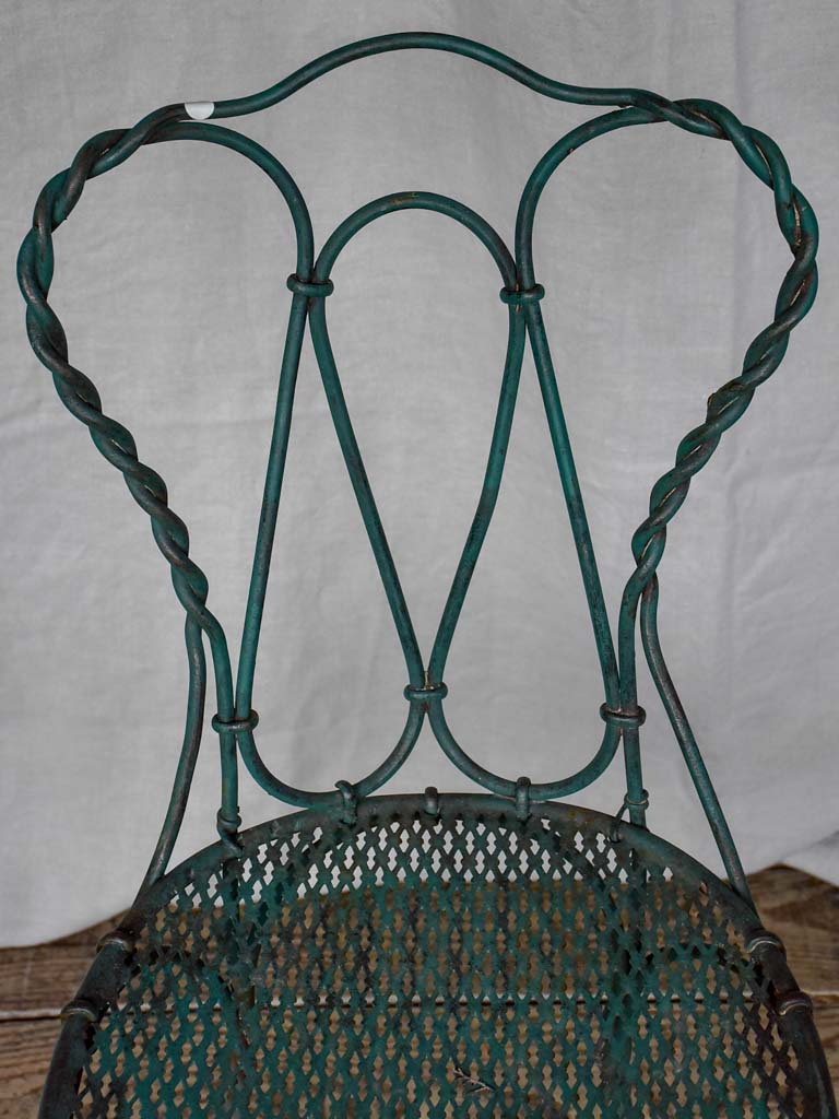 Pair of 19th Century French garden chairs - twisted wrought iron