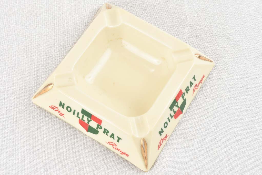 Antique French Made Square Ashtray