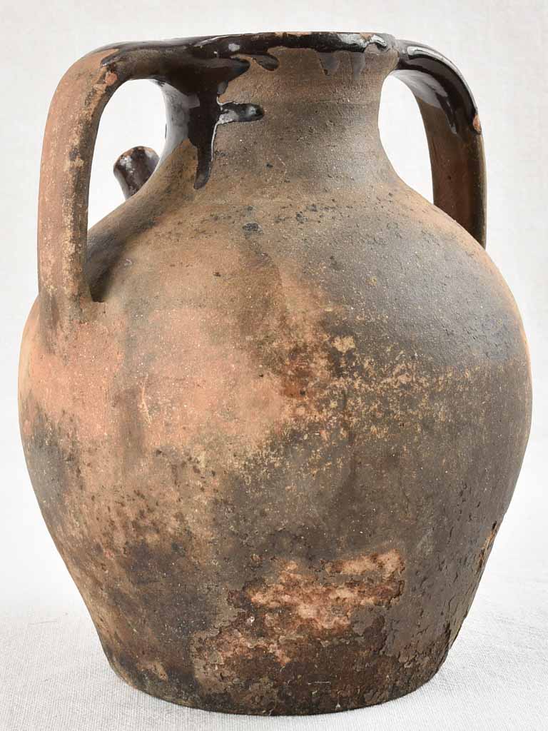 Terracotta Brown-Glazed Water Pitcher