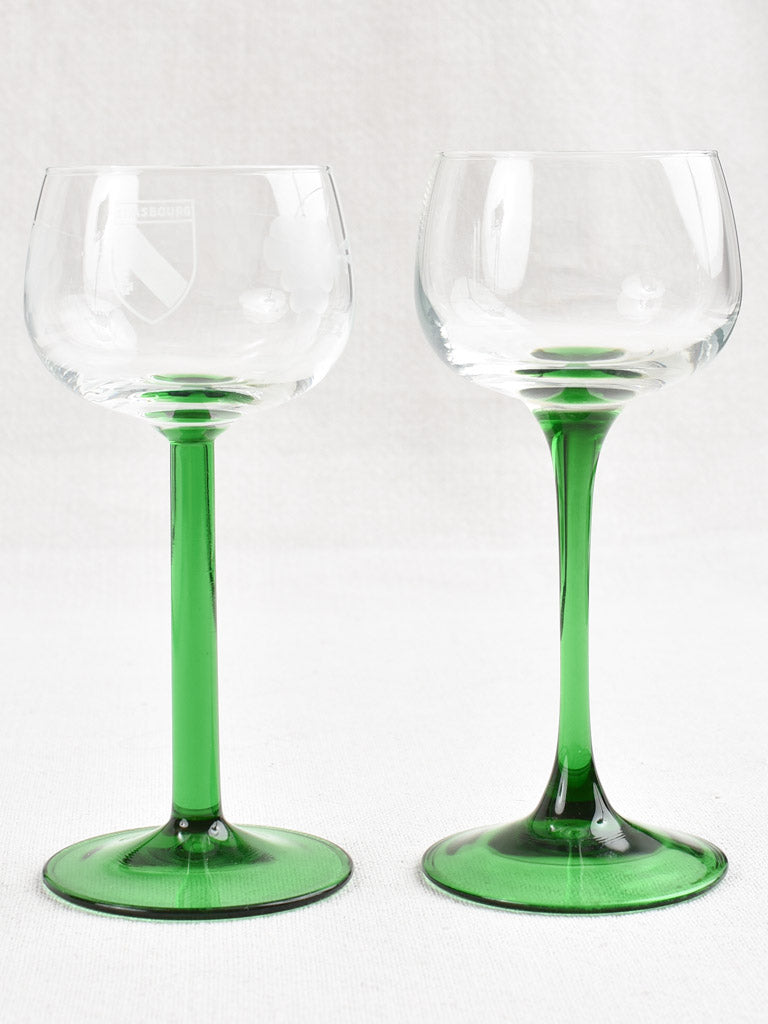 Distinctive Shaped White Strasbourg Glasses