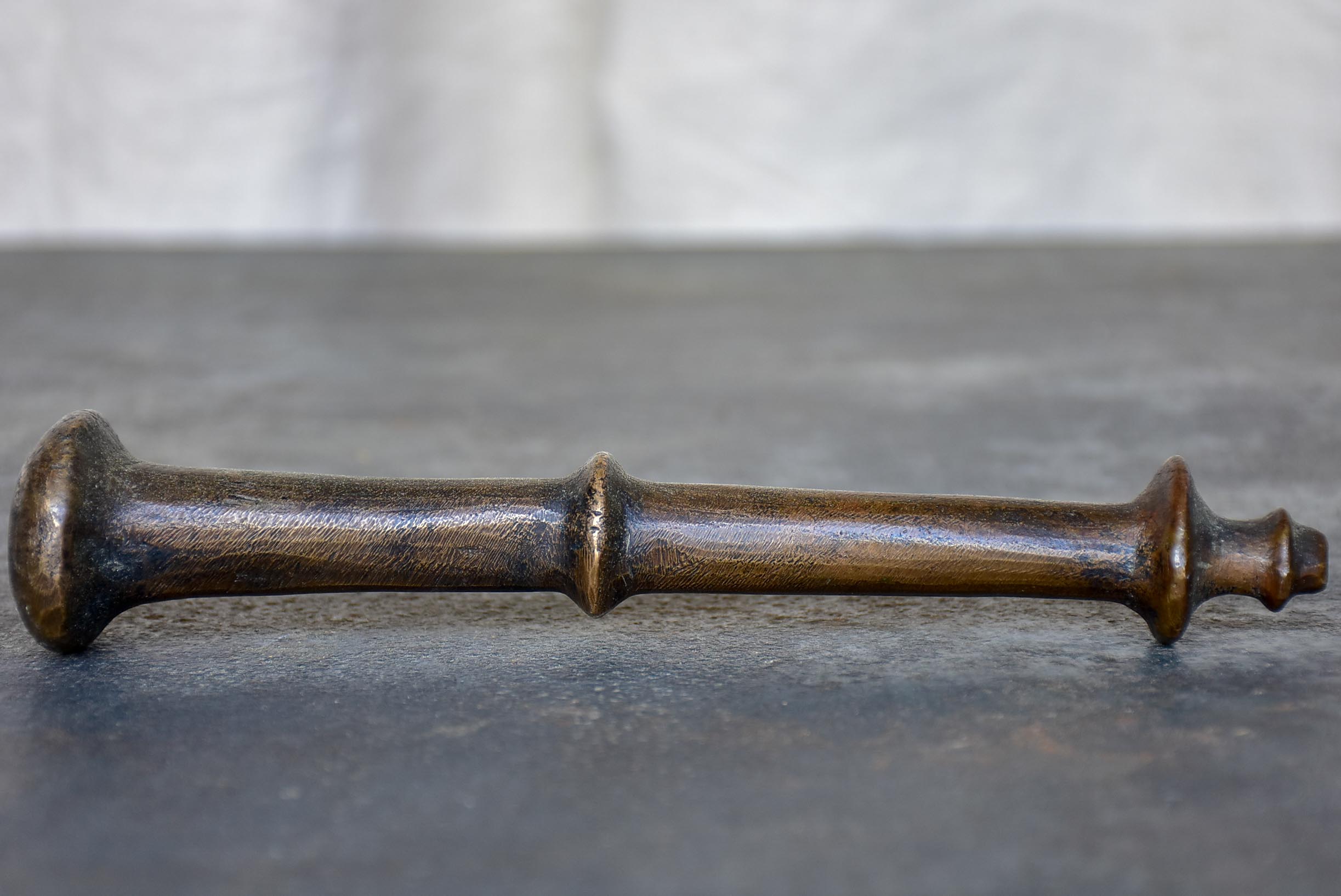 Antique French bronze mortar and pestle