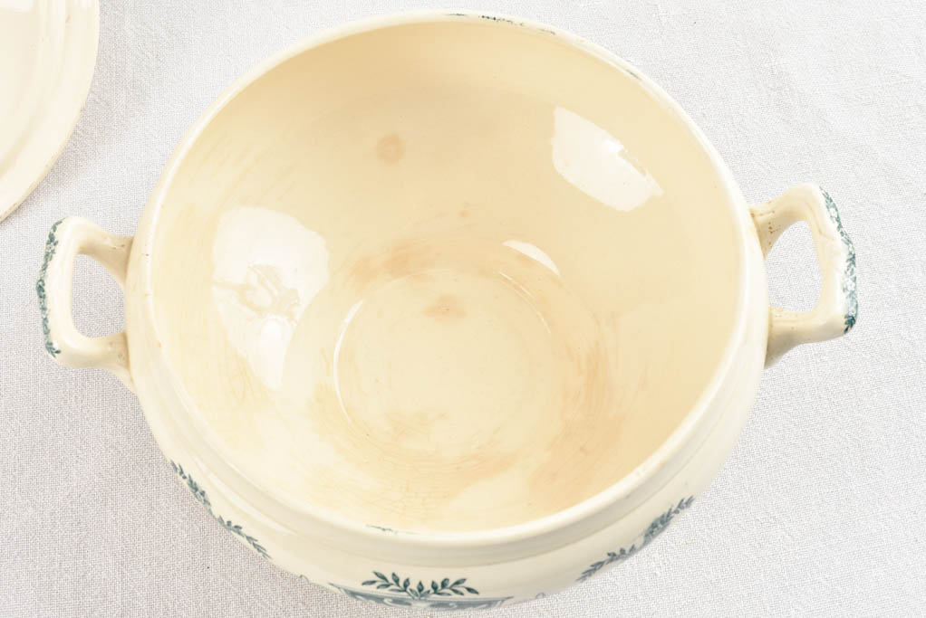 Longchamp-branded vintage floral soup bowl