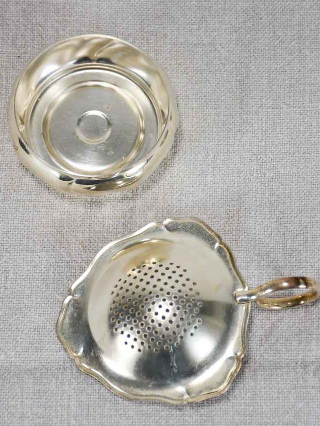 Classic 1930's English silver tea sieve