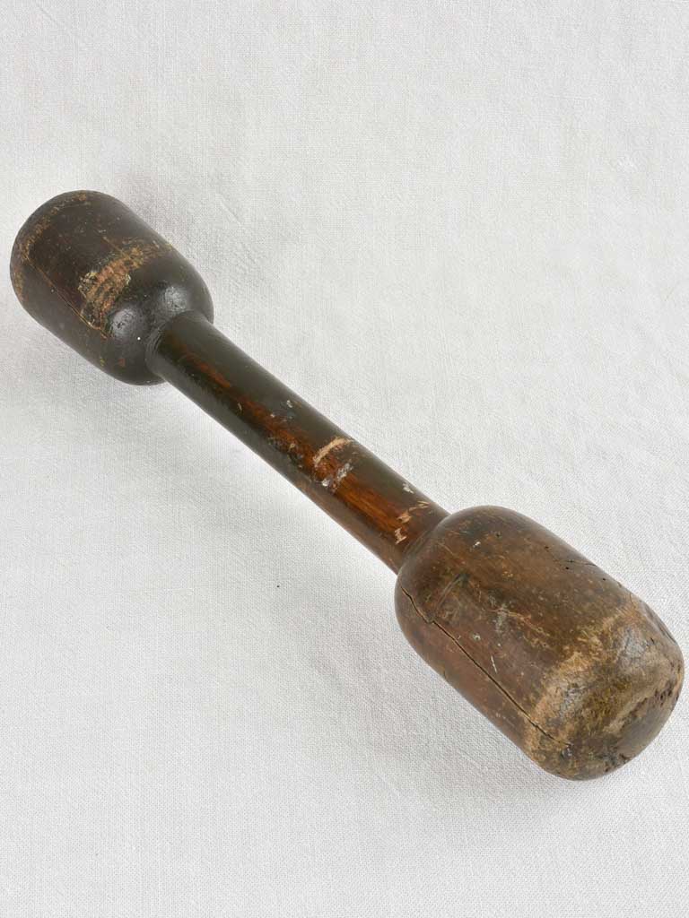 Antique exotic wood pharmacy double pestle