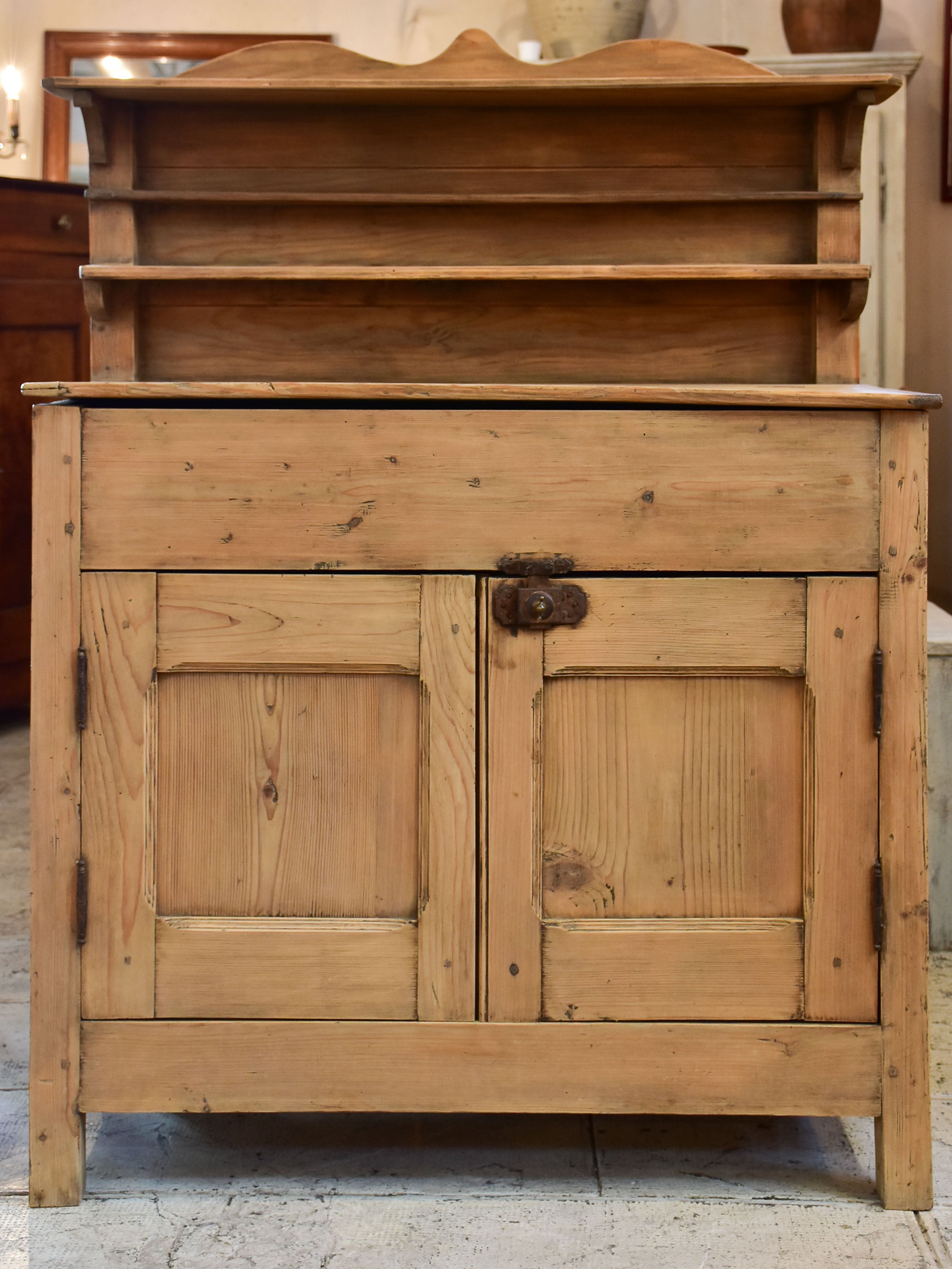 Rustic antique French kitchen dresser