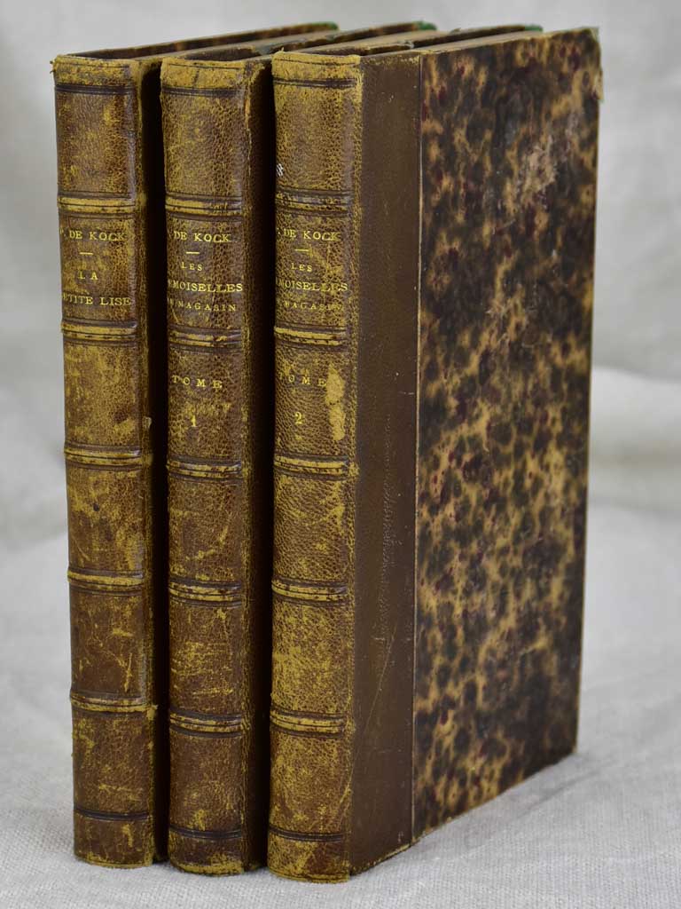 Three late 19th Century leatherbound books