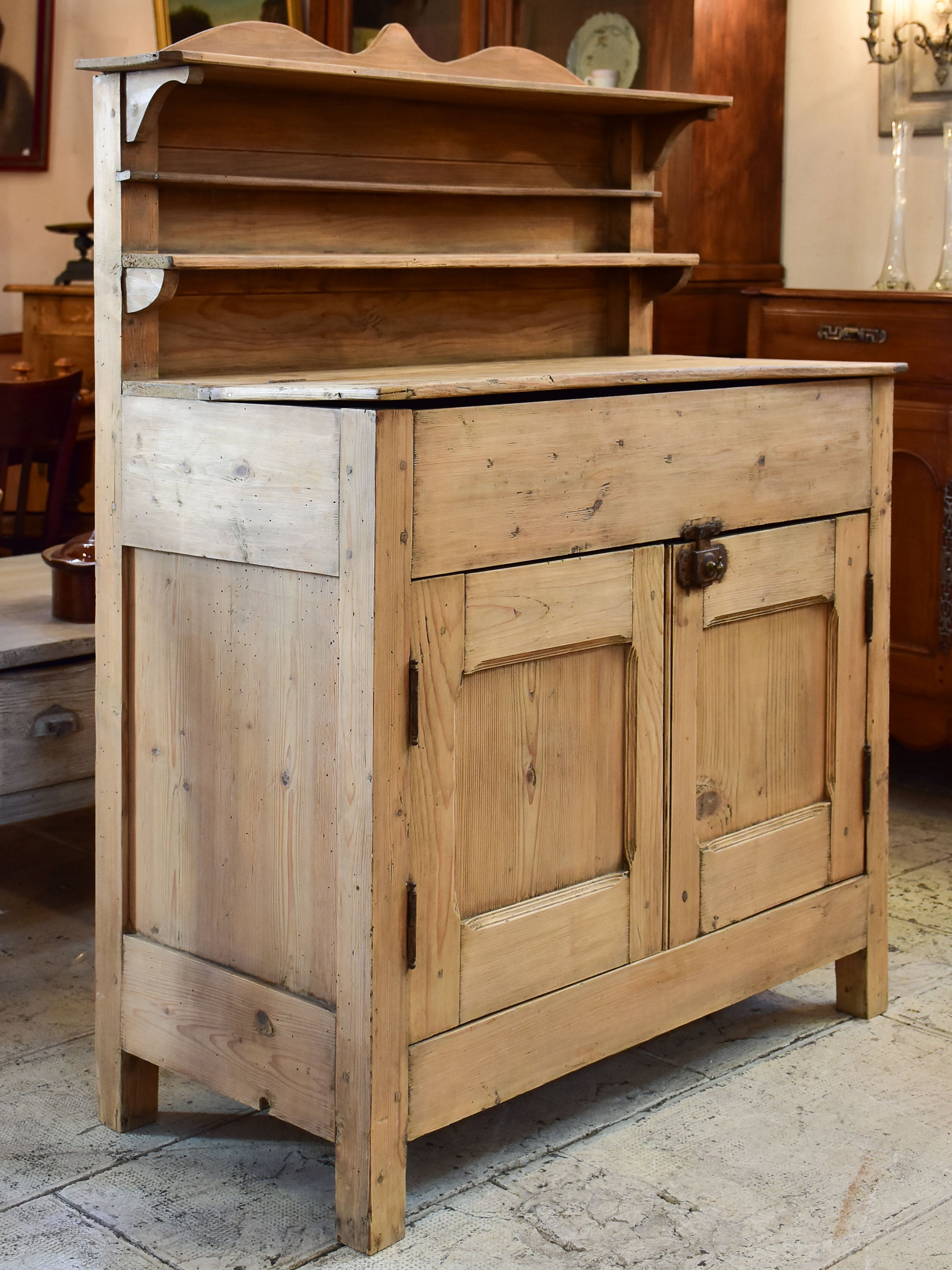 Rustic antique French kitchen dresser