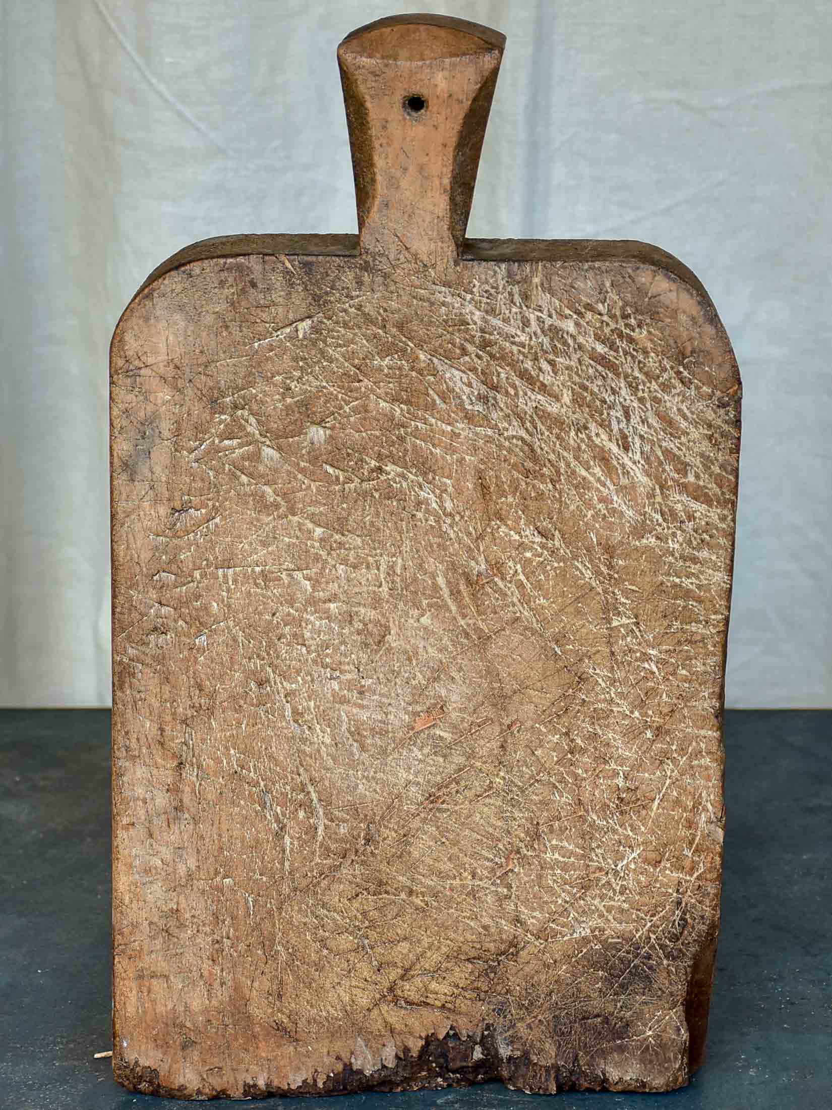 Very thick antique cutting board with curved corners 20”