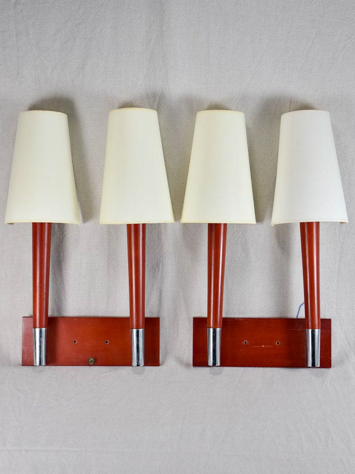 Mid-century double wall sconces