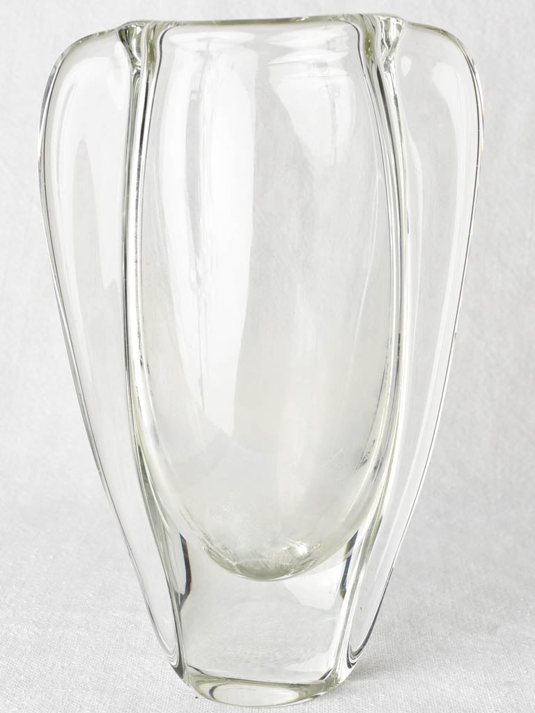 Vintage Swedish glass vase 8¾"