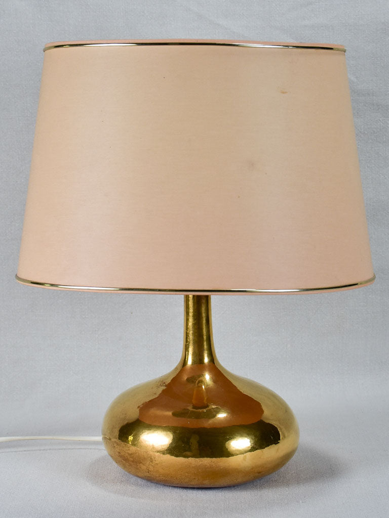 Vintage lamp with gold glass base - 19"