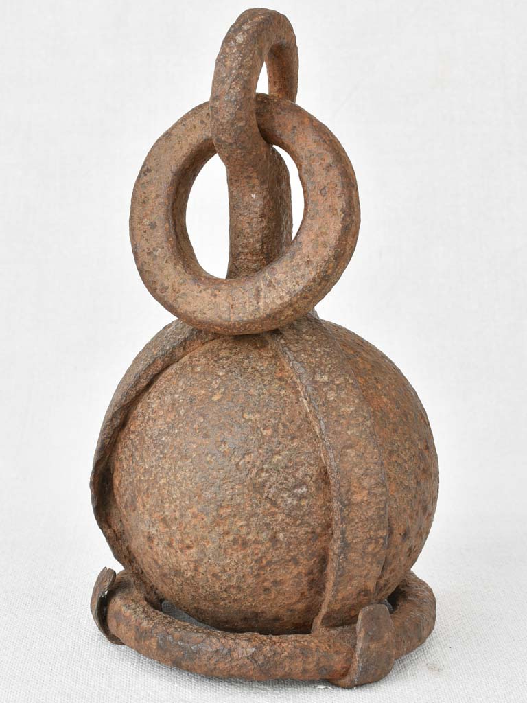 19th century cannonball counterweight 9"