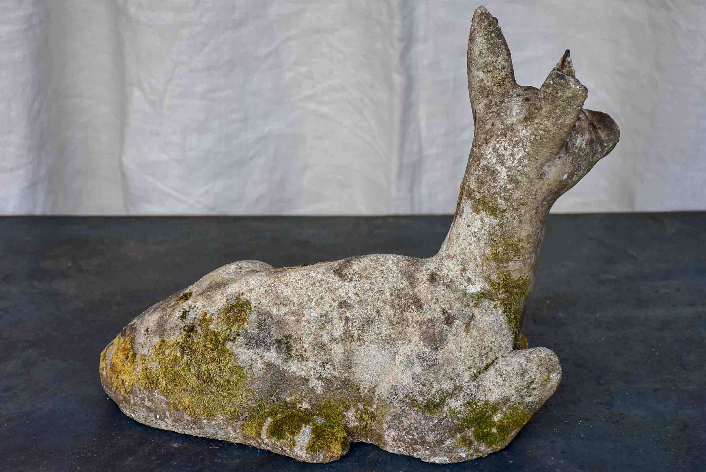 Mid-century garden sculpture of a baby deer