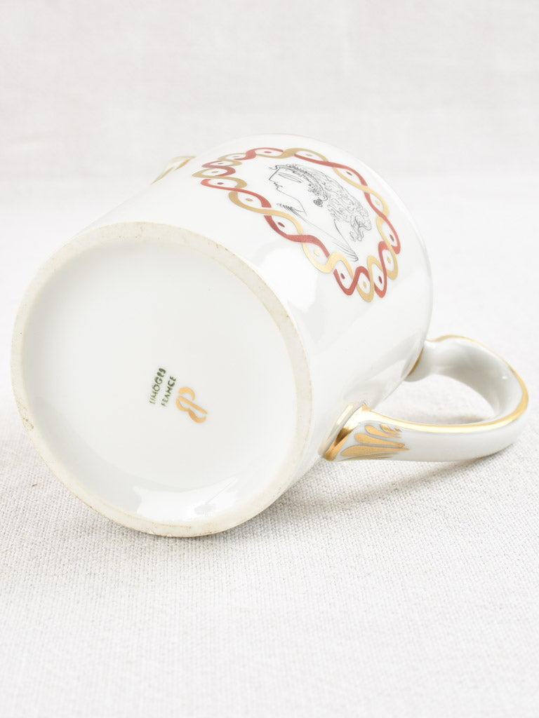 Vintage Limoges porcelain hand painted coffee service 8 person