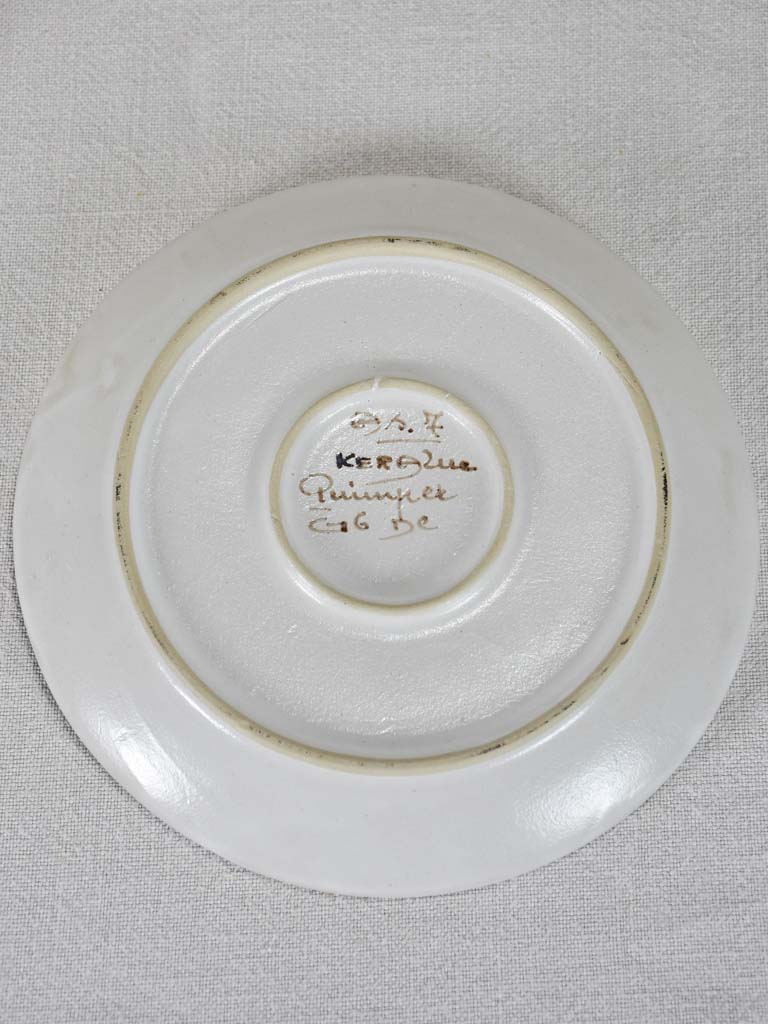 1970s French stoneware dinner service Keraluc, Quimper