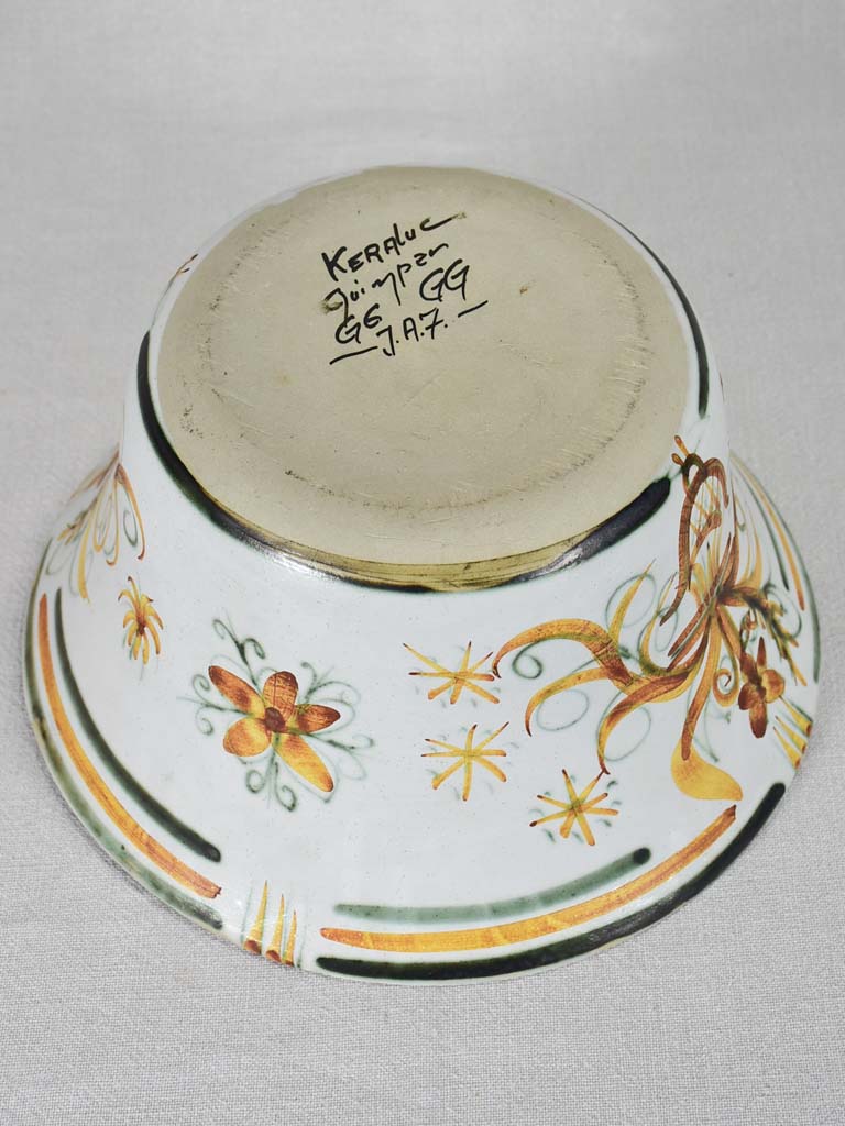 1970s French stoneware dinner service Keraluc, Quimper