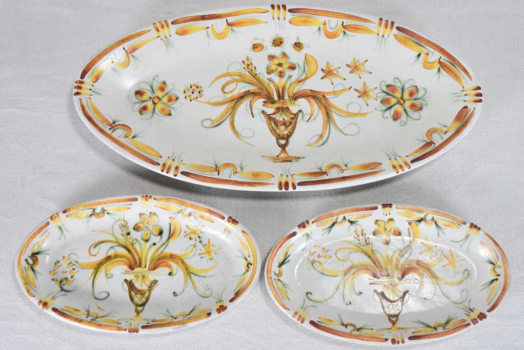 1970s French stoneware dinner service Keraluc, Quimper