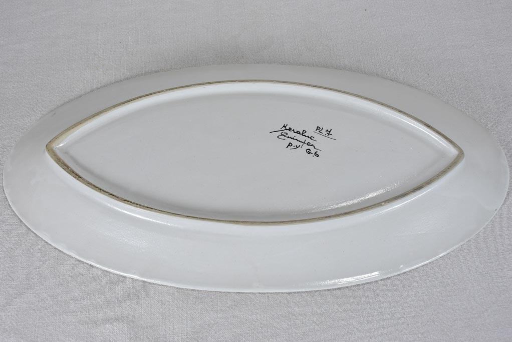 1970s French stoneware dinner service Keraluc, Quimper