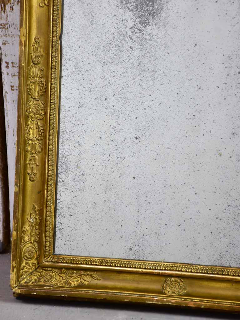 Small Restoration mirror with original mercury glass and gold frame 13¾" x 16¼"