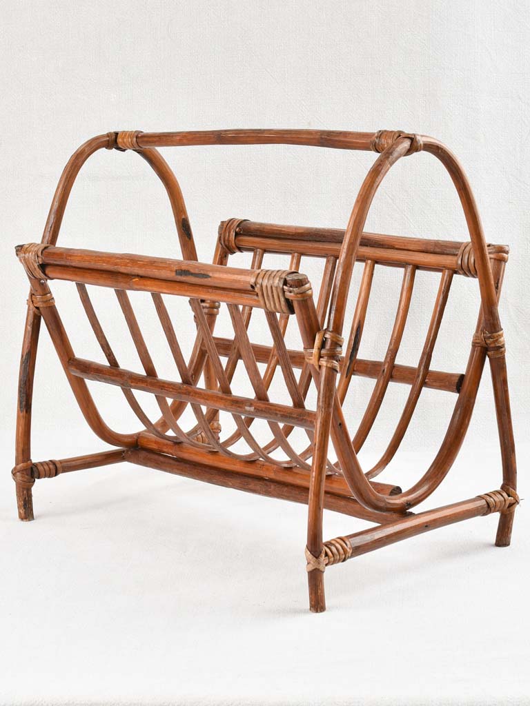 Antique Wicker Magazine Rack