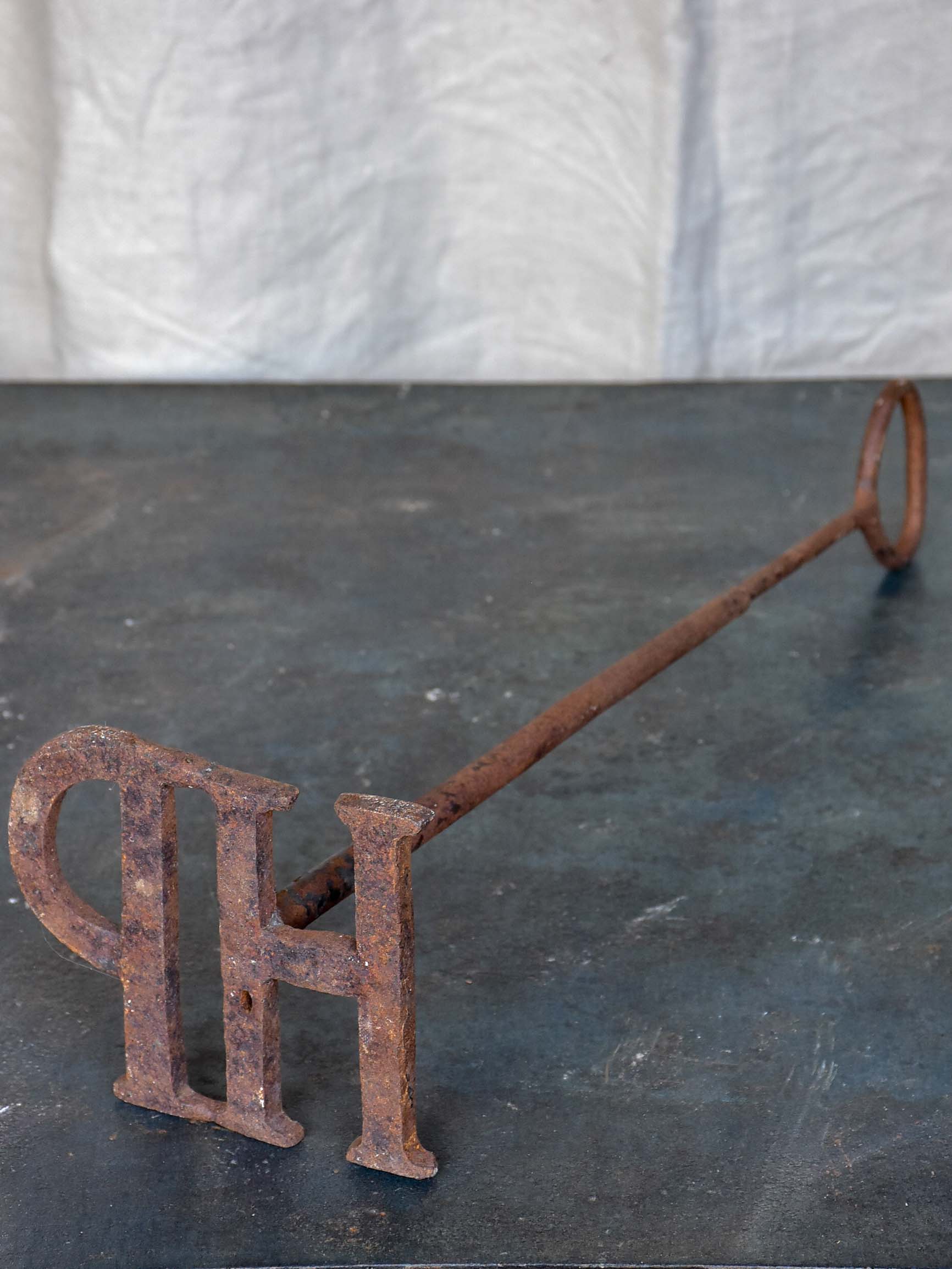 Antique French branding iron - HP