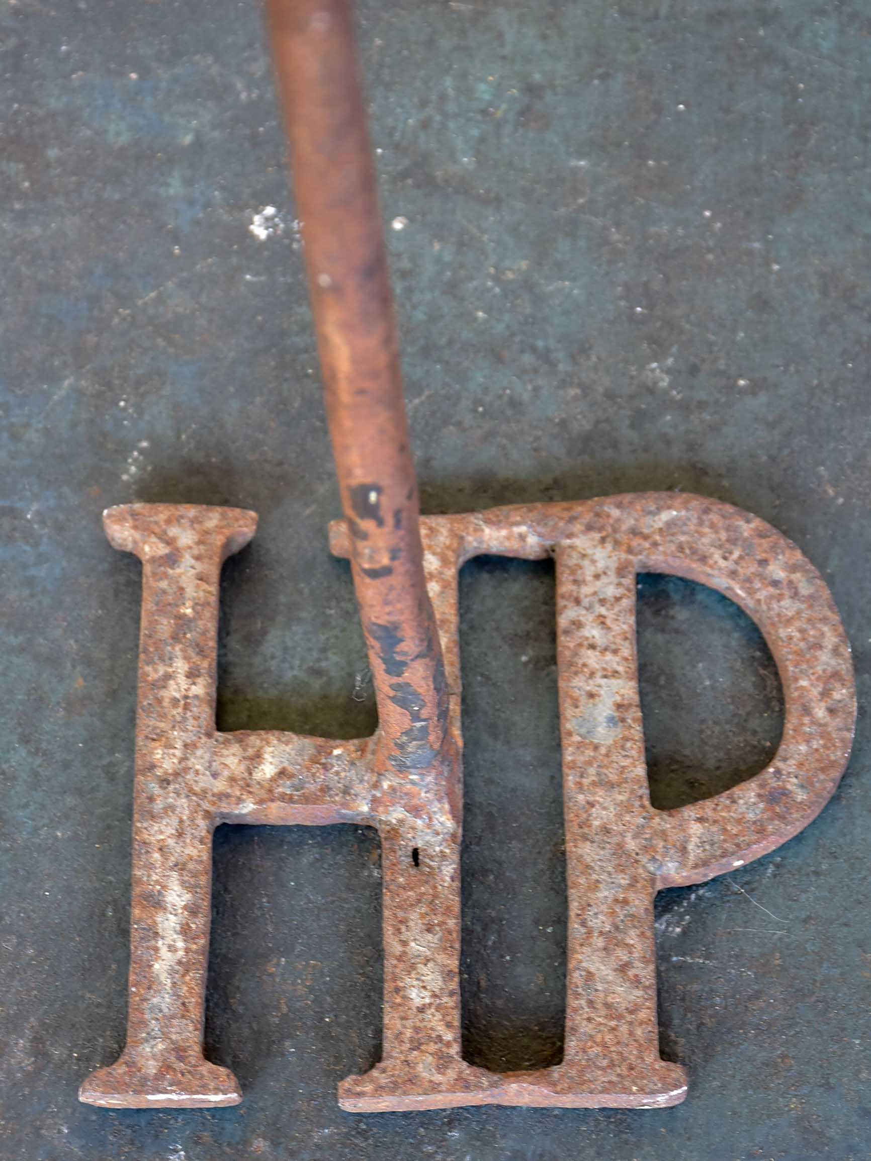 Antique French branding iron - HP