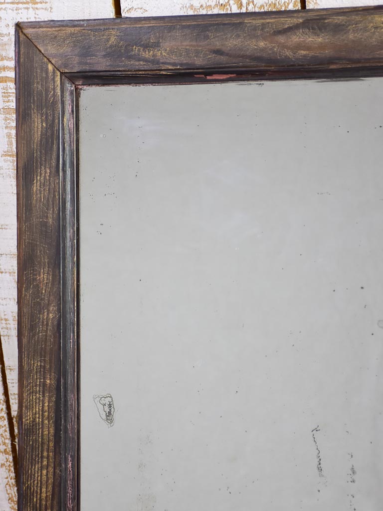 19th-century French mirror with painted pine frame 26" x 33¾"