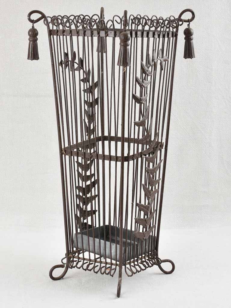 Vintage iron umbrella stand 23¼"