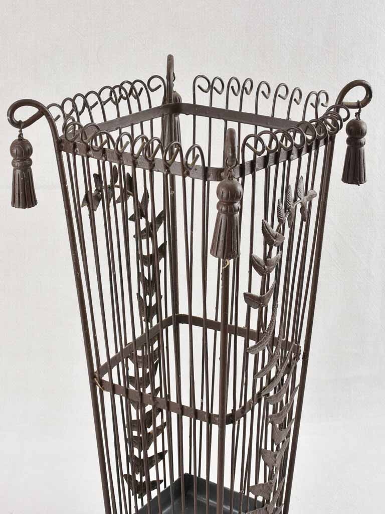 Vintage iron umbrella stand 23¼"