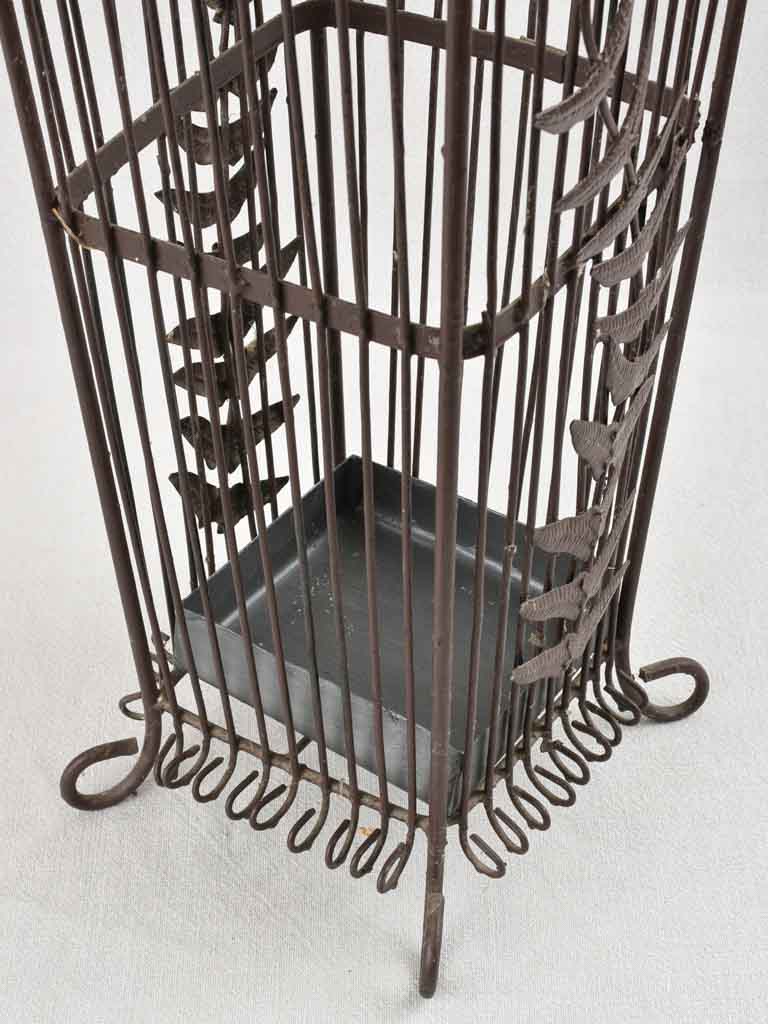 Vintage iron umbrella stand 23¼"