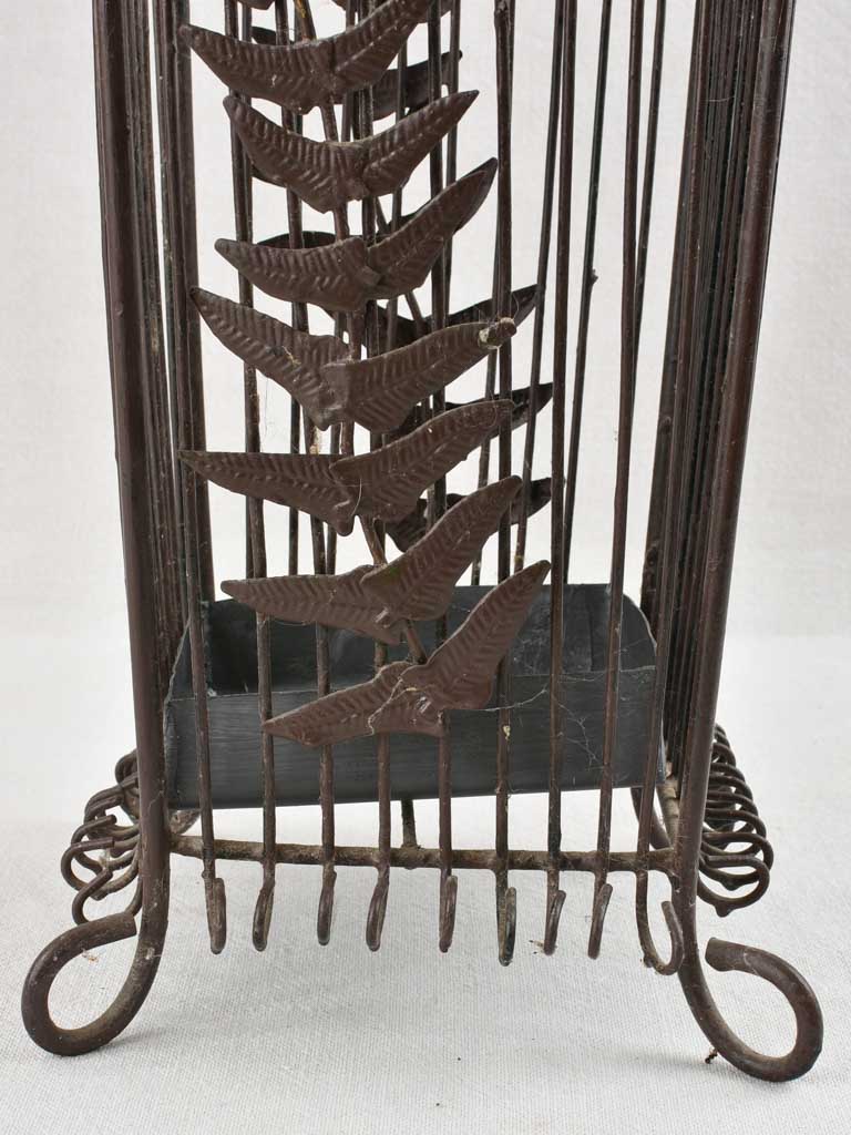 Vintage iron umbrella stand 23¼"