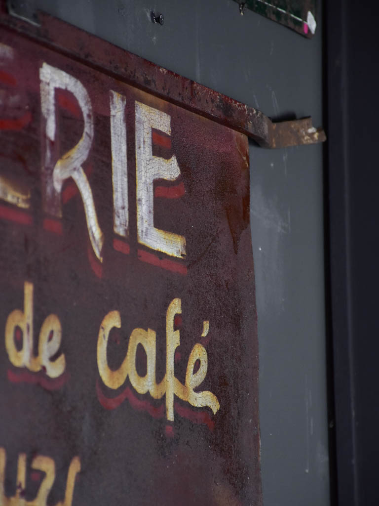 1940's French shop sign from an epicerie "Jeanne d'arc" 39½" x 29¼"